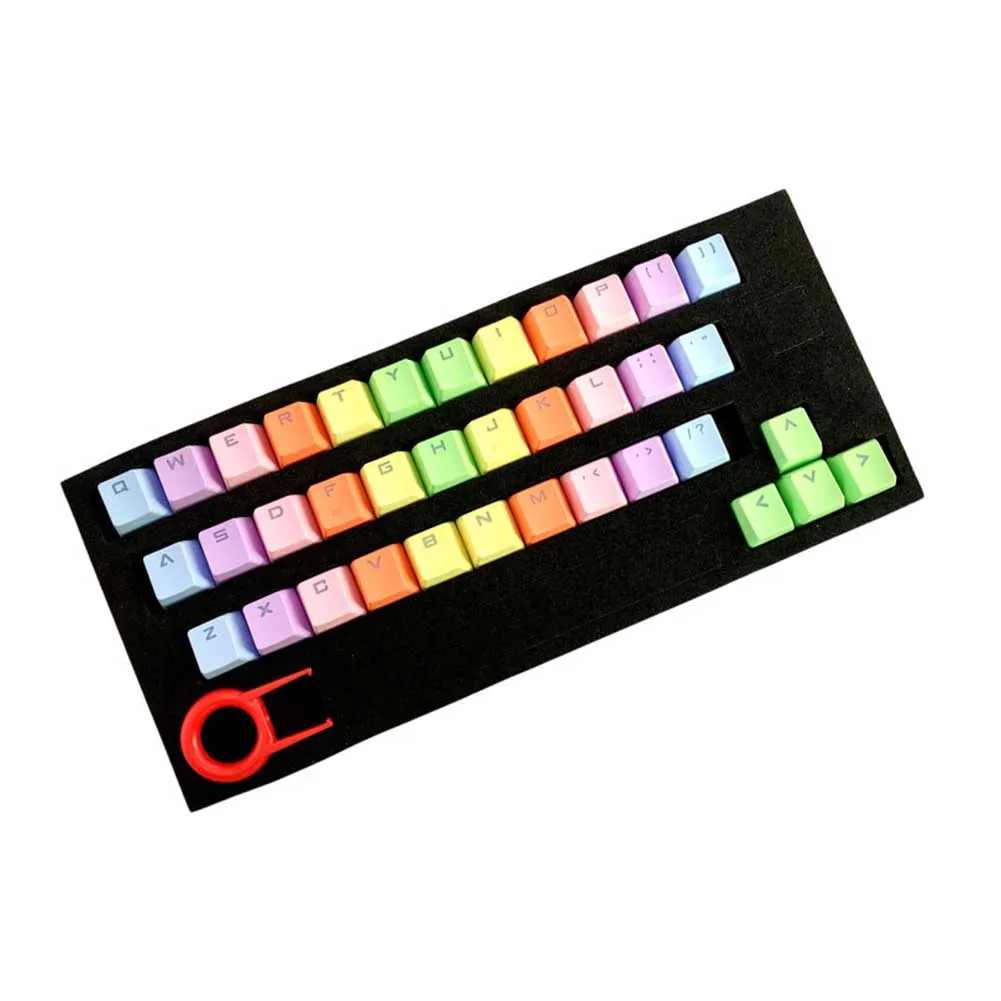 

37 Key Mechanical Keyboard Fashion Computer Accessory Switches Keycap Set Practical Office Colorful Gaming Backlit Translucidus