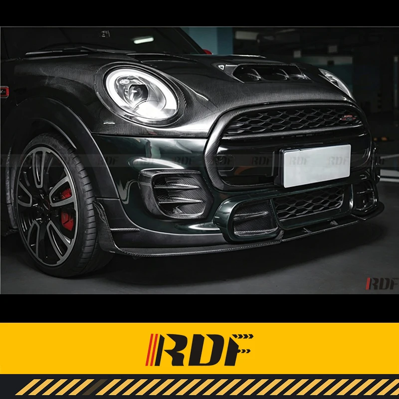 Фото ﻿   Подходит для MINI F55 F56 JCW 2015-2019 годов выпуска, модифицированная карбоновая накладка YISO на нижний воздухозаборник переднего бампера. №2