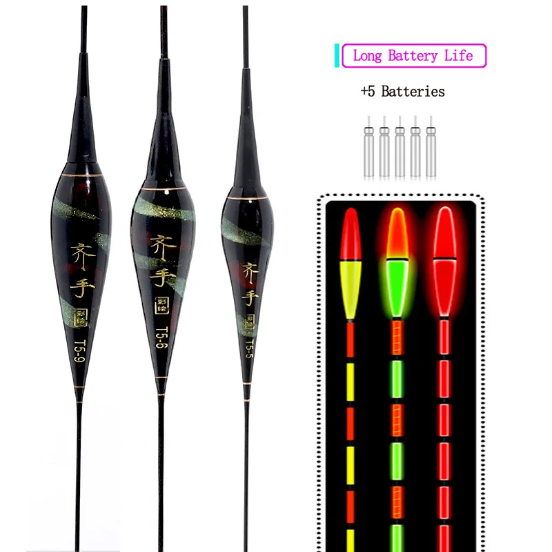 

2022 1PCS RQNQ New Fish Bite Automatic Reminder Color Change Smart LED Fishing Ultra Thick Tail Electronic Luminous Buoy
