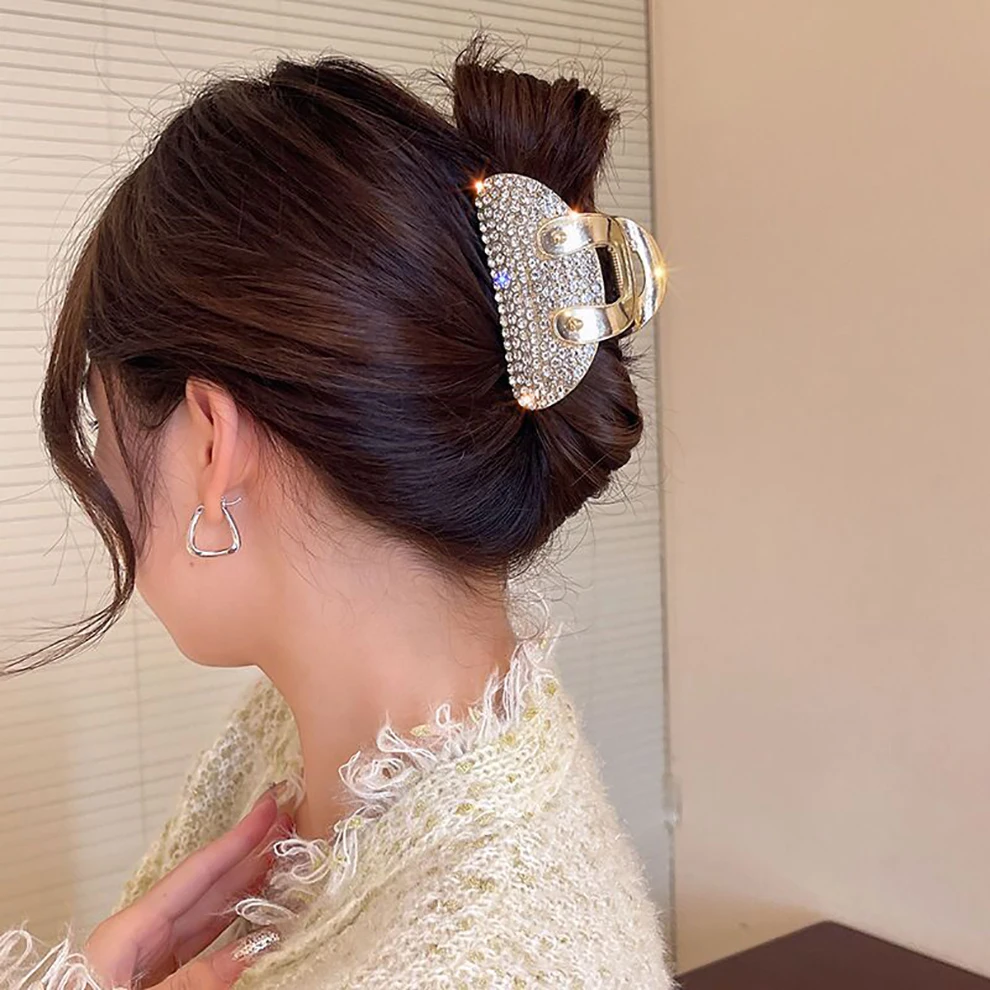 

Molans Full Rhinestone Alloy Hair Clip For Women New Fashion Hair Claw Barrettes Hairpin Hair Accessories Headwear