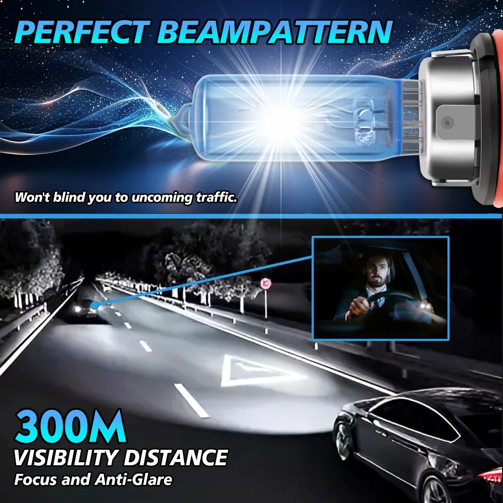 100 Вт галогенные фары 12 В автоматические противотуманные 6000K Plug and Play