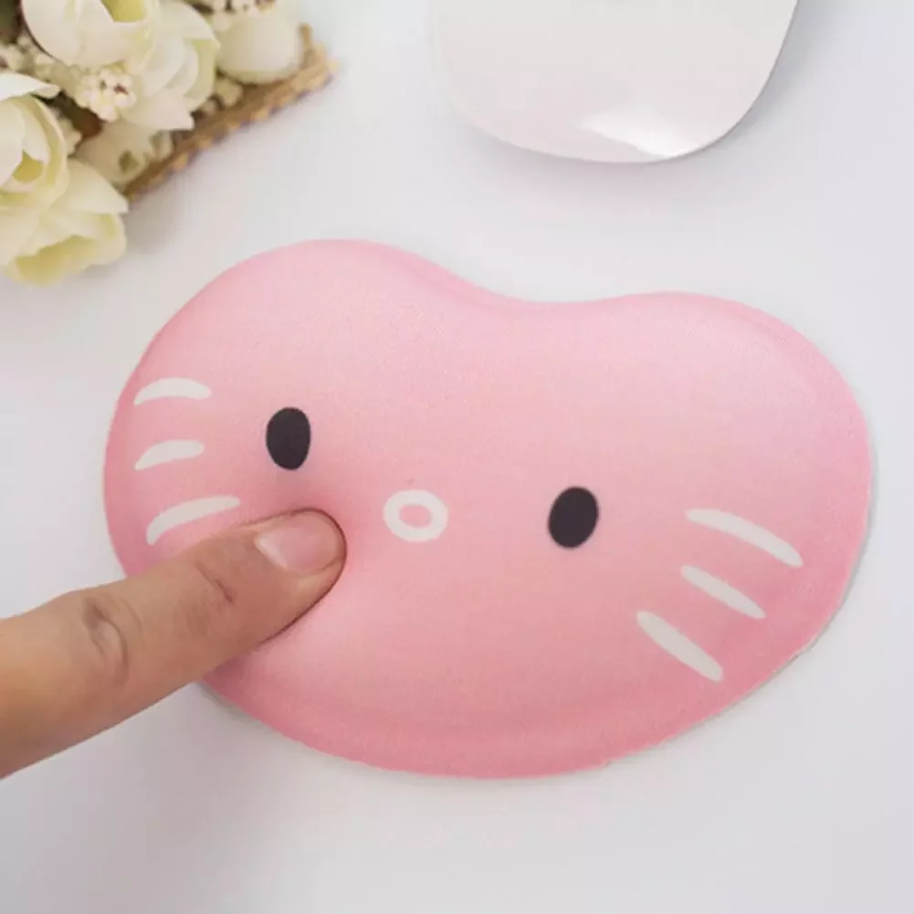 

Cartoon Cat Silicone Wrist Rest Mouse Pad Desktop PC Hand Support Cushion comfortable Hand Rest Mice Pad Gaming with Wrist Suppo