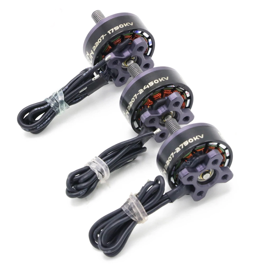 Гоночный бесщеточный двигатель SUN FUN 2207 1750KV 2450KV 2750KV 4-5S CW Thread для РУ FPV дрона квадрокоптера мультикоптера модели VS DYS Moto