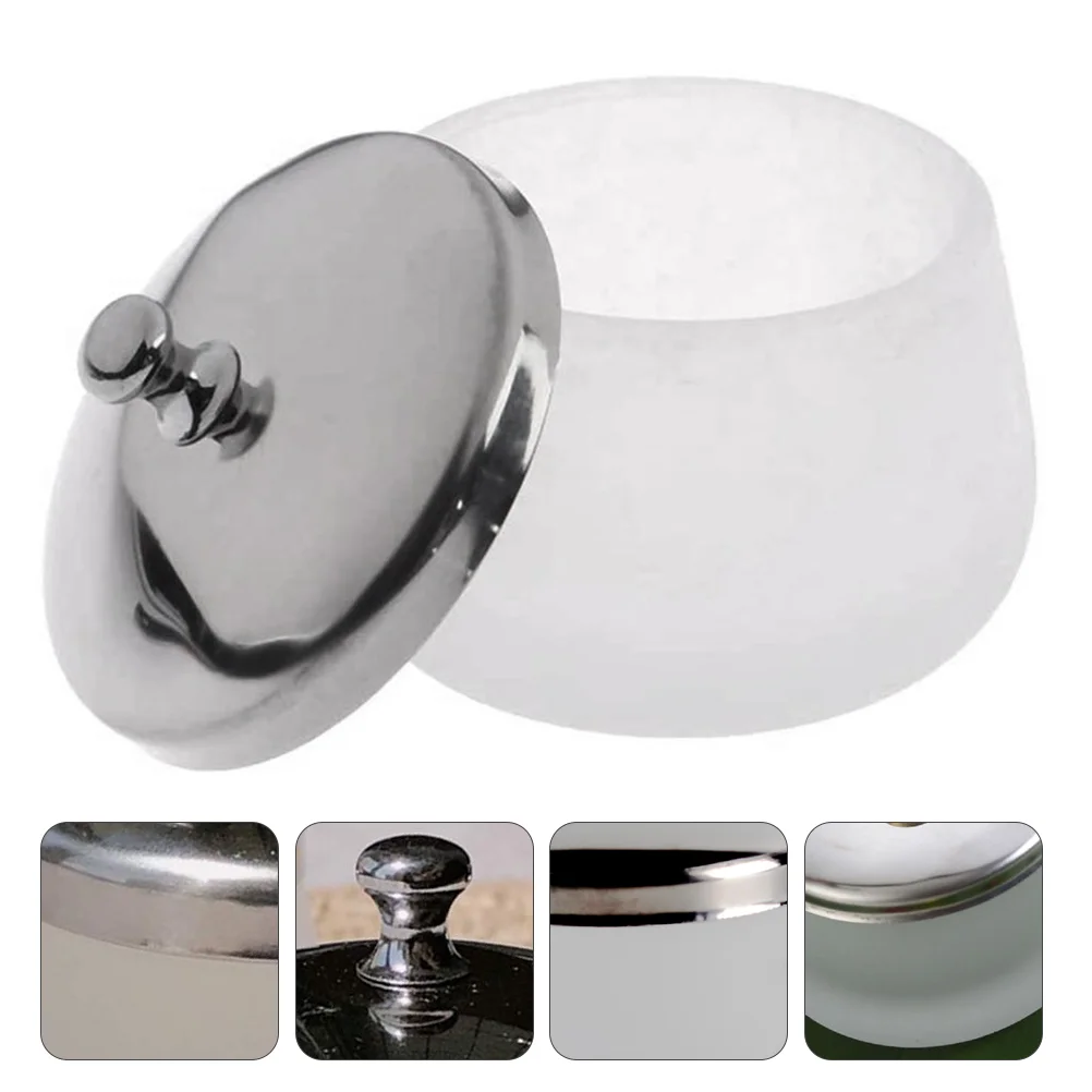 

Nail Removal Cup Varnish Washing Crystal Round Manicure Glass Frosted Matte Polish