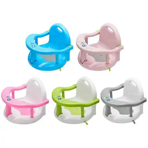Детское сиденье для ванны, портативное безопасное противоскользящее кресло для новорожденных с подголовником и присосками, детское кресло...