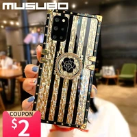 musubo leopard luxury case for google pixel6 back cover fundas coque for google pixel 6 pro girl glitter gold capa bling shining