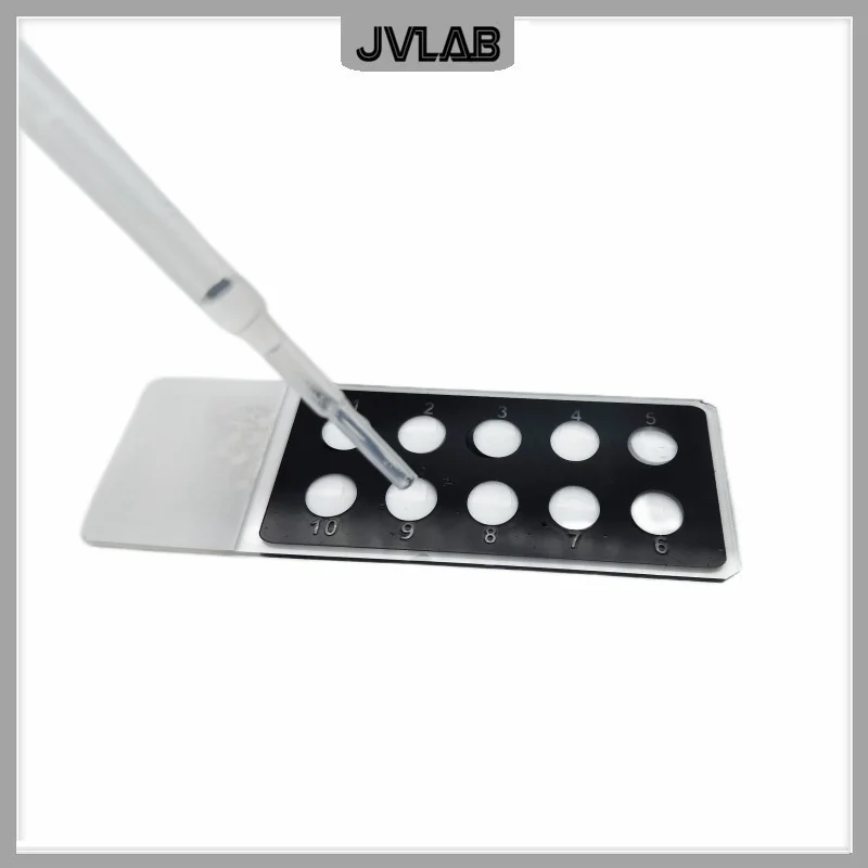 

Иммунофлуоресцентные гибридные микроскопы, диагностические скользящие антигены, пористая скользящая скользка 10 Well 1 ''x 3'', упаковка из 50