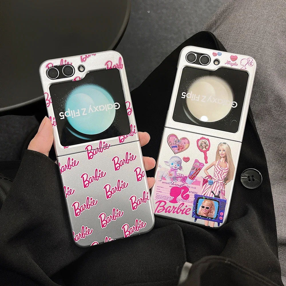Мультяшная принцесса B-Barbies с подставкой-браслетом чехол для телефона Samsung Galaxy Z Flip