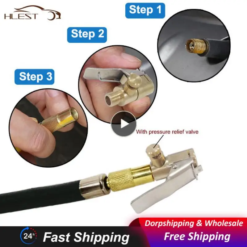 

Автомобильный манометр, насадка насоса, медный Прочный надувной зажим, универсальный надувной трубчатый зажим, Воздушная насадка, автомобильные аксессуары