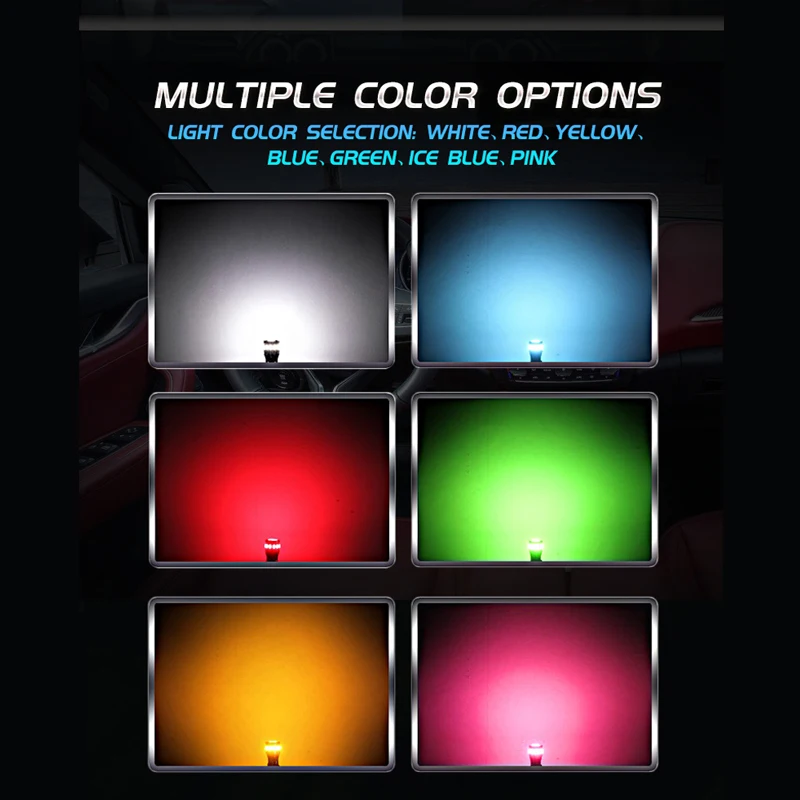 Светодиодная лампа Jiachi BA9S H6W 2 шт. для парковки Освещение номерного знака T11 W6W