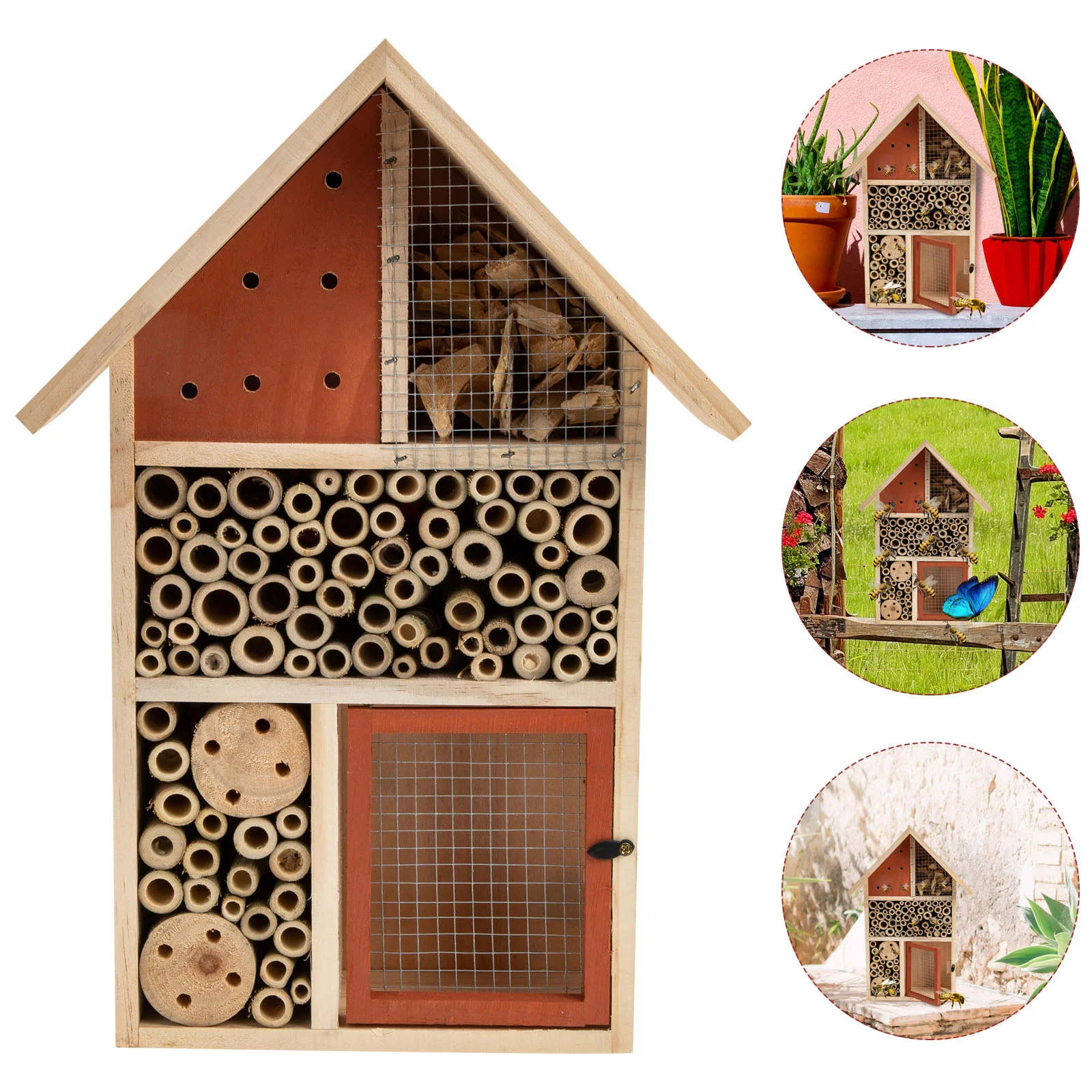 

Wooden Insect House Decorative Bee House Creative Courtyard Insect Nest