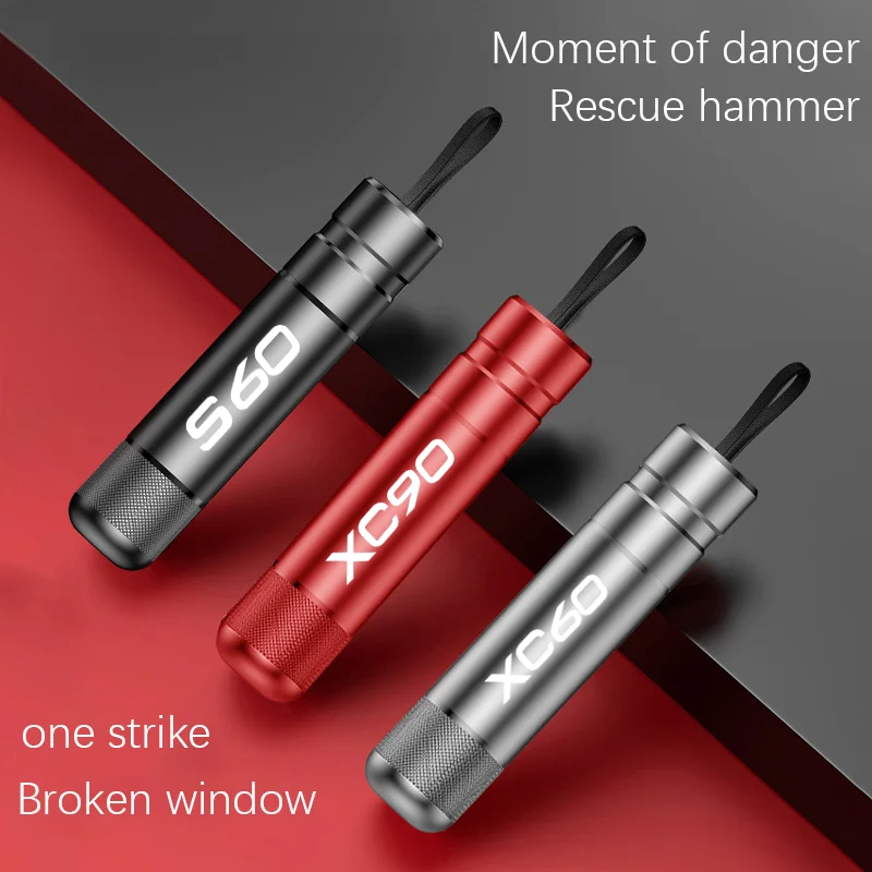 

Car Safety Hammer For Volvo R DESIGN C30 S60 XC60 S90 XC90 V60 V40 V60 V90 Auto Window Breaker Seat Belt Cutter Car Accessories
