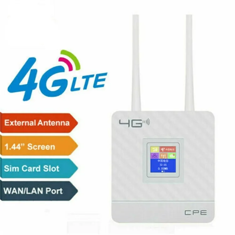 

Router 4G Sim Card Portable Wifi Modem Gateway CAT4 FDD TDD LTE WCDMA GSM Global Unlock External Antennas Wireless Routers