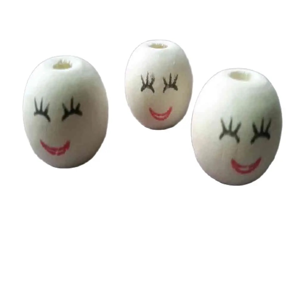 

Ручная работа, вязаный кукольный материал, натуральное дерево, цвет круглой улыбки, деревянные бусины, 18 мм, деревянные бусины с улыбающимся лицом S0659L