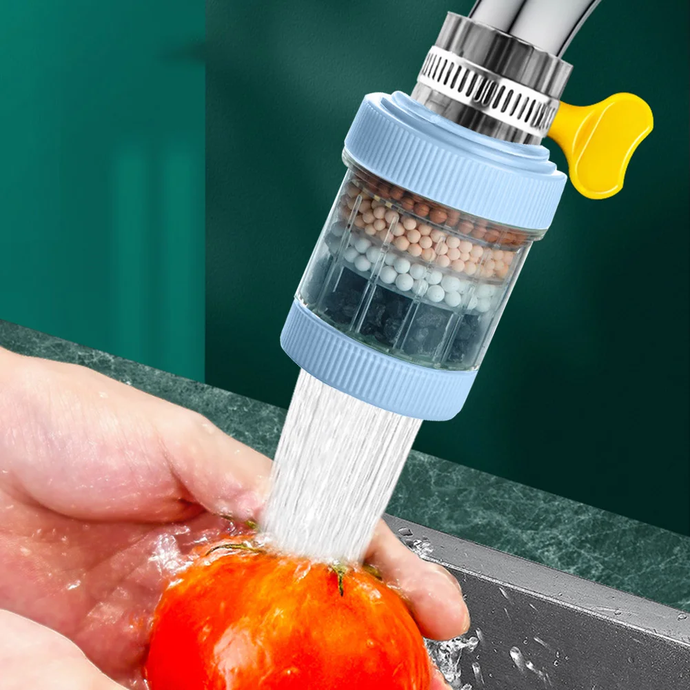 

Water Filter 6 Layers Faucet Filter Purification Tool Universal 360 Degree Rotation Splash-Proof Household Accessories