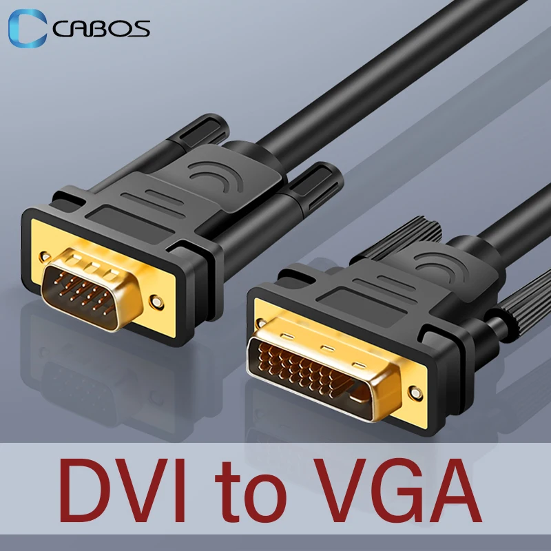 DVI 24+1 24+5 pin to VGA Male to Male Adapter Cable 1080P HD Dvi to Vga Adapter Converter For Projector Computer TV PS3 PS4