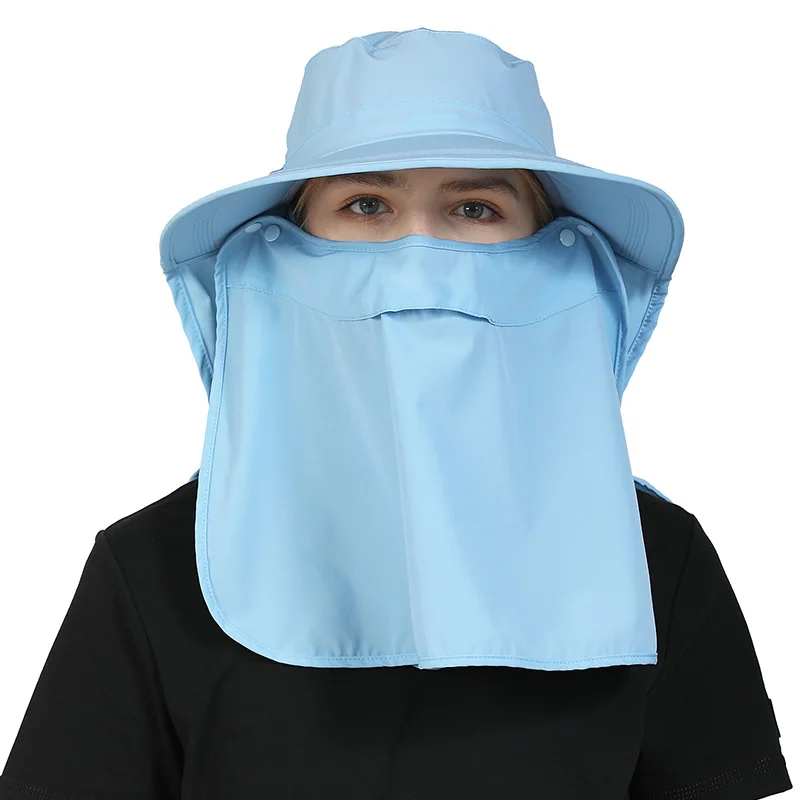 

Outfly летняя Солнцезащитная шляпа многоцелевой для отдыха съемная маска для лица UPF50 + Beck защита женская уличная альпинистская Кепка для кемп...