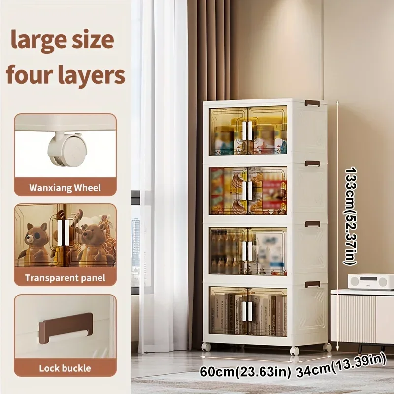 Складной ящик для хранения большой емкости многослойный органайзер шкафа с