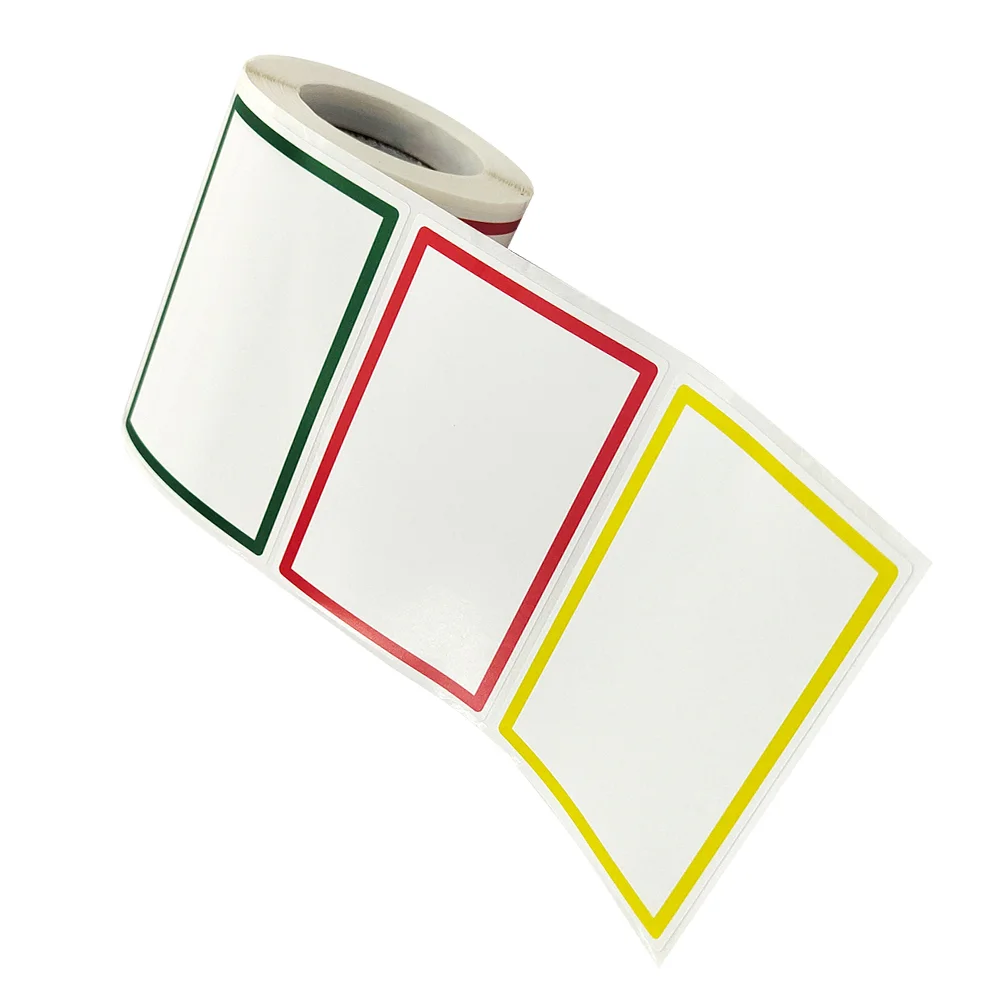 

Color Label Stickers DIY Name Tag Colorful Clothing Adhesive Notes Decals Blank Labels Mark Glassine