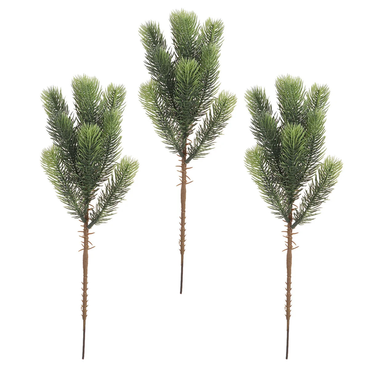 

3pcs Christmas Simulated Leaves Fake Flower Leaves for Home Office Restaurant Decor (Small Pine Leaf Branch Green)