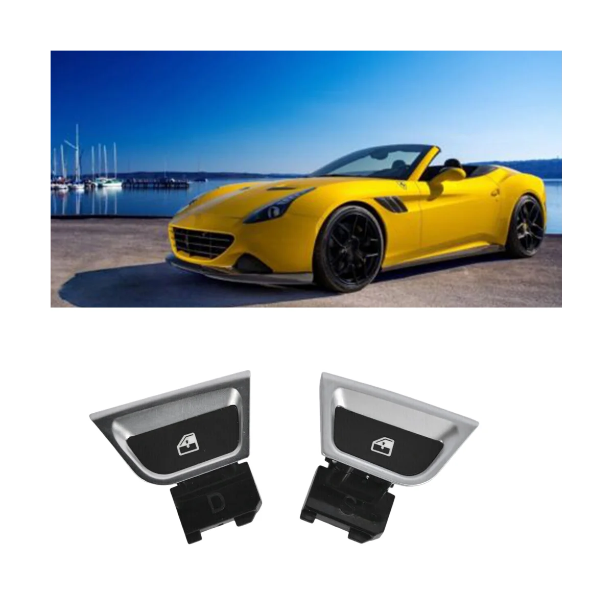 Левый электрический выключатель стекла + подставка 309097 для Ferrari California T 2015-2018