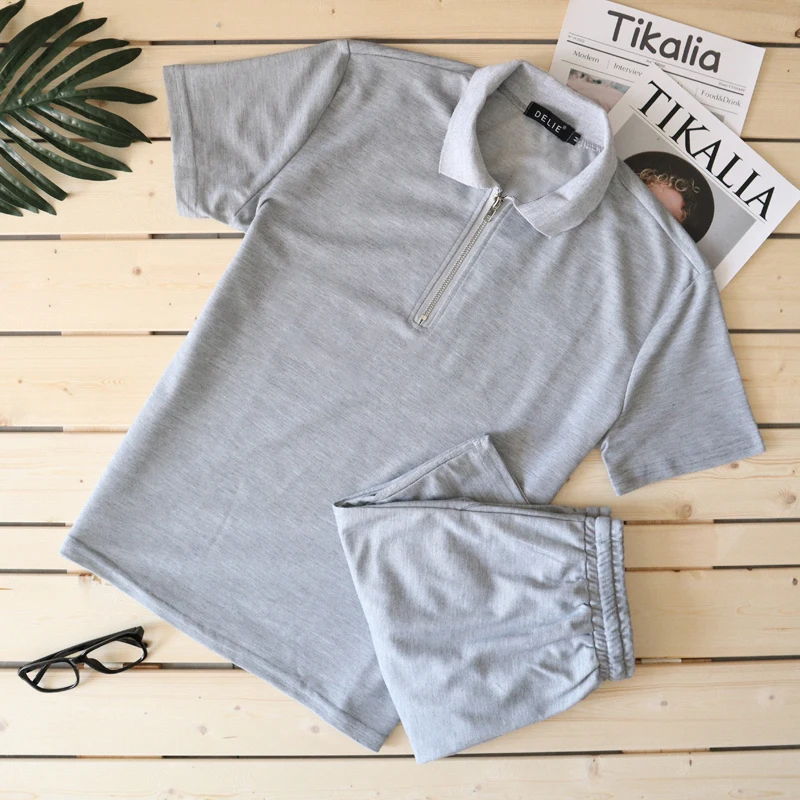 Костюм спортивный мужской из 2 предметов повседневный комплект с шортами дышащая