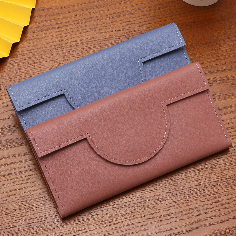 New Women Wallet Credit Card Holder Leather Colorful Long Purse Exquisite Female Card Case Money Bag Rend Fashion Ladies Wallet