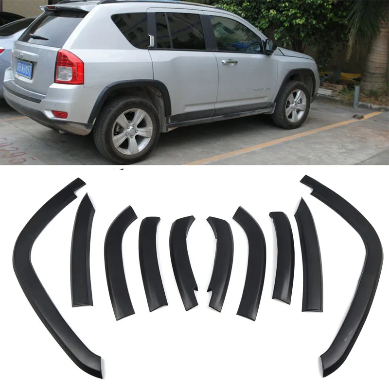 ANX 10Pcs/Set Front& Rear Wheels Fender Flares Cover for Jeep Compass 2011-2018 enlarge