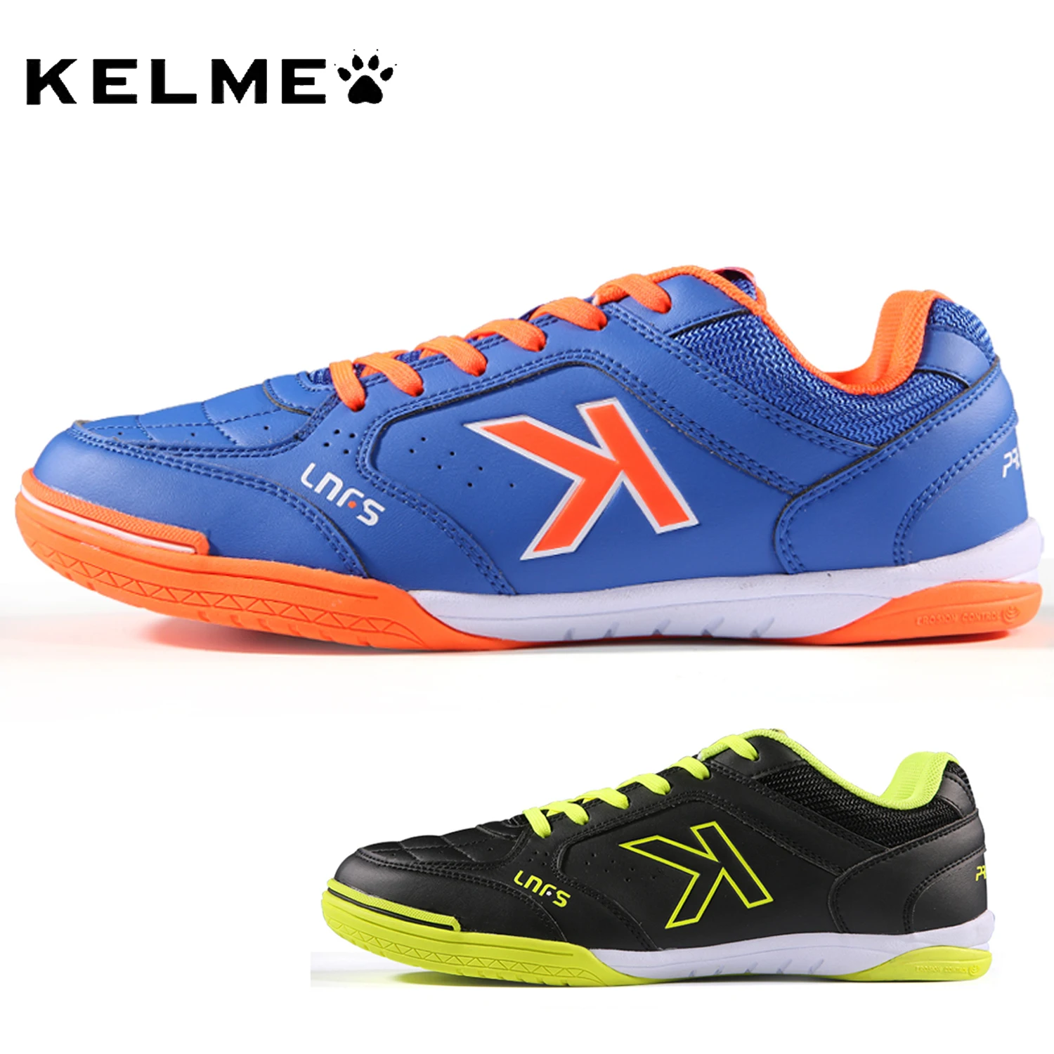 KELME Original Indoor Football Shoes Men's Football Boots Non-slip Professional Football Training Shoes Futsal Soccer Sneakers