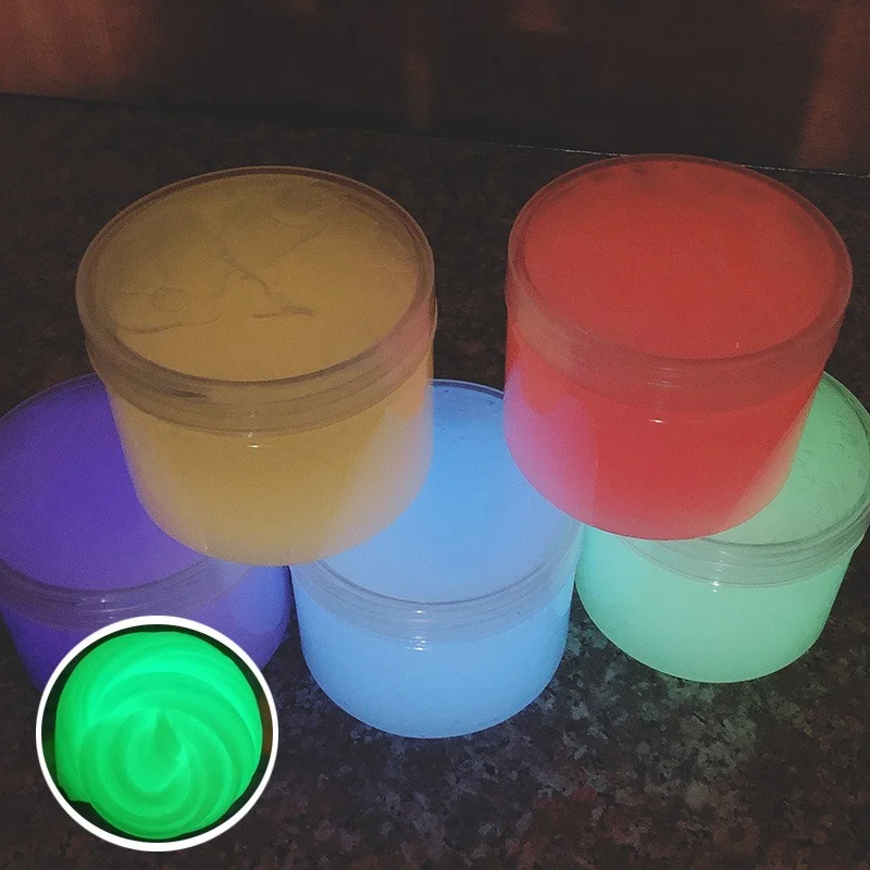 

100/150/300ml Luminous Magic Slime Transparent Crystal Mud Plasticine DIY Clay Educational Decompression Toy for Kids Toys
