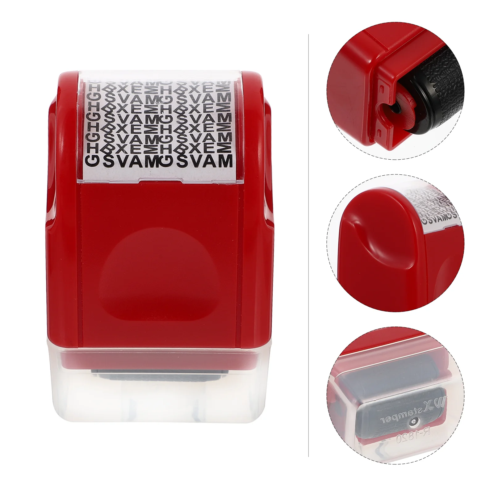 

Identity Protection Roller Stamp Wide Roller Identity Prevention Stamp ID Guard Seal for Postcard Mail Red