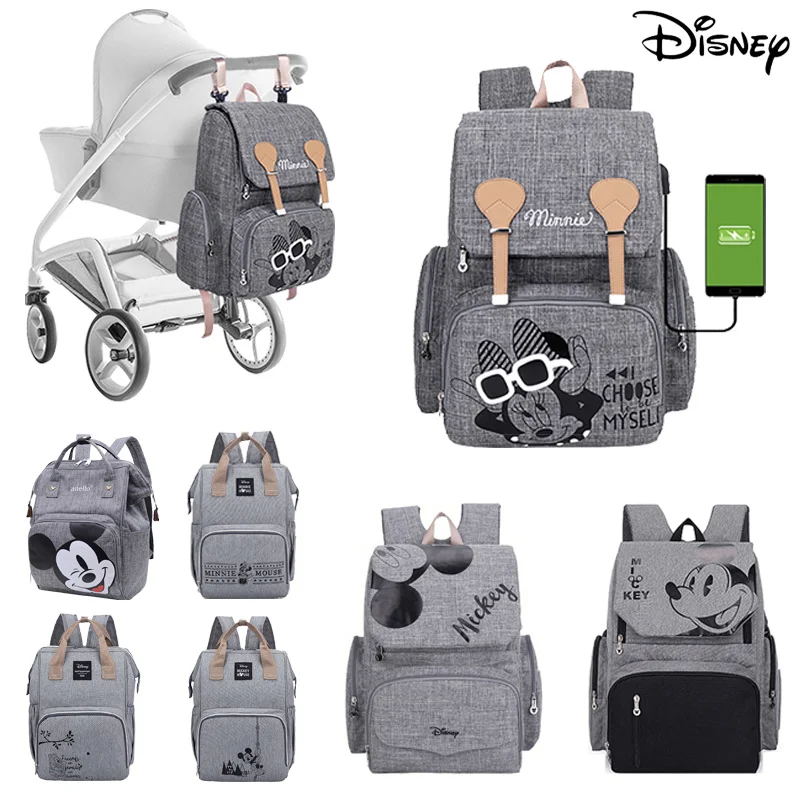 

Рюкзак для детских подгузников Disney 2021, вместительный рюкзак для беременных, многофункциональный детский рюкзак, дорожная сумка для детской...