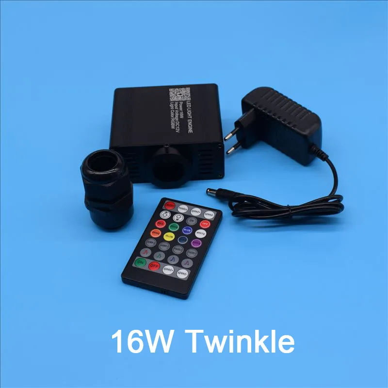

APP LED Light Engine Twinkle DC12V 16W 32W RGBW Светодиодный оптоволоконный светильник + 6W Meteor LED Engine Light 2 в 1 для декоративного освещения