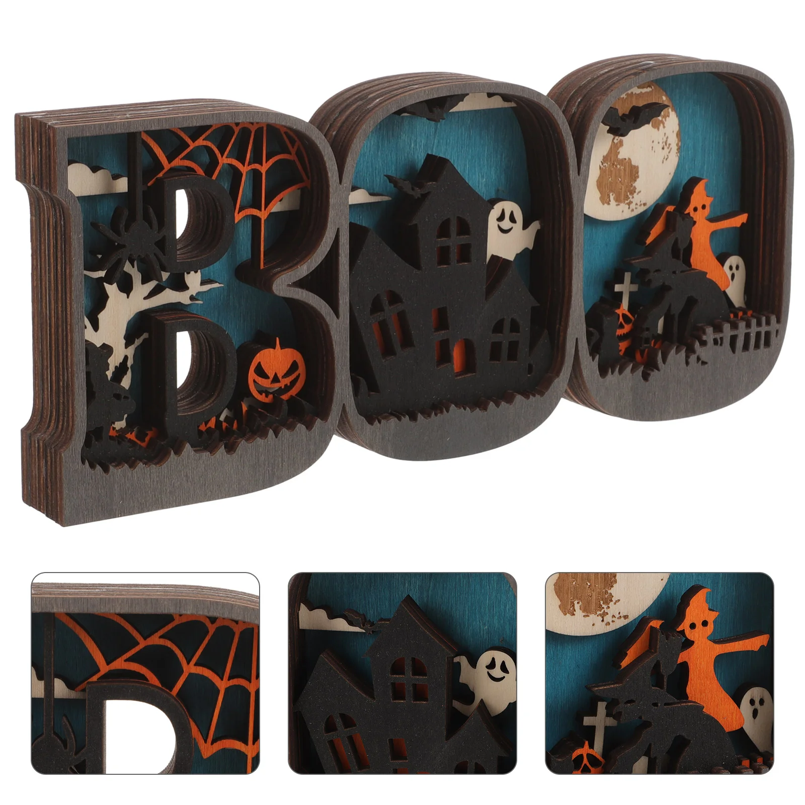 

Room Decor Table Centerpiece Sign Wooden Centerpieces Halloween Crafts Party Supplies