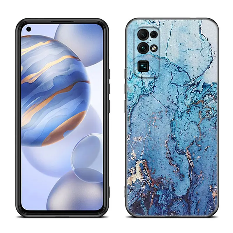 Чехол с акварельным мраморным узором для телефона Huawei Honor 60 50 SE 30S Mate 30 20 10 Lite 40 Nova 9 8