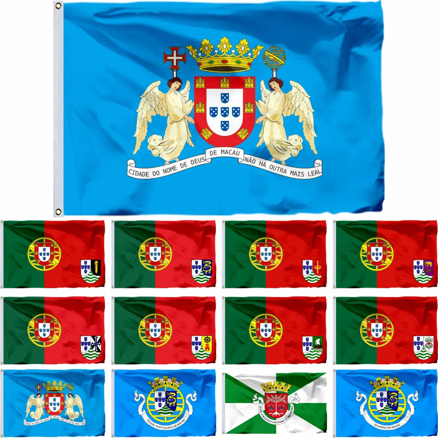 

Portugal Bandeira Do Leal Senado Flag Macau and Timor 3X5FT East Africa of Cape Verde 90X150CM India Banner Guinea West Africa