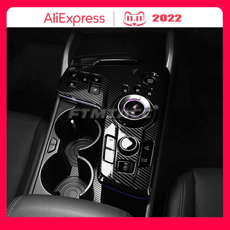 

RHD для Kia Sportage NQ5 2022 2023 центральная консоль из углеродного волокна коробка передач подлокотник панель Крышка отделка Декоративные наклейки а...
