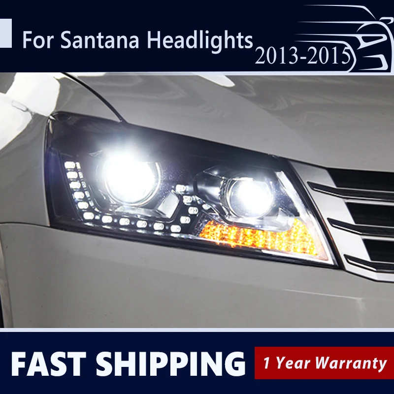 

Стайлинг автомобиля для фар VW SANATA 2013 2014 2015 светодиодный фары DRL Hid фары ангельские глазки Биксеноновые лучевые аксессуары