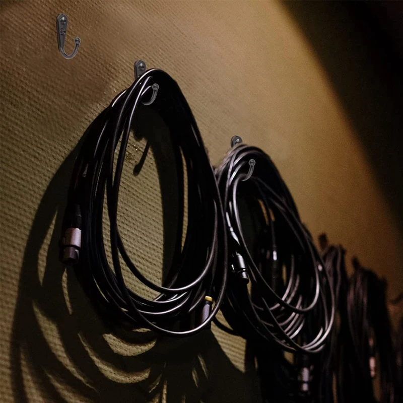 

24 Sets Of Robe Hook Towel Holder For Bathroom Kitchen Accessories Wall Coat Key Hook With Screws Black