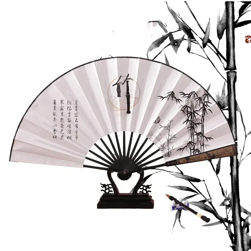 Мужской уличный декоративный складной веер Китайская каллиграфия Ручной Веер