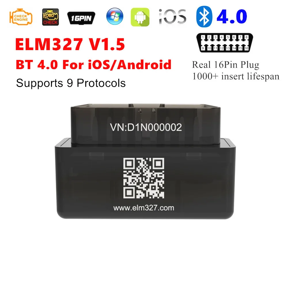 Супер Мини OBD2 Диагностический интерфейс ELM327 V1.5 Bluetooth 4 0 для IOS/Android ELM 327