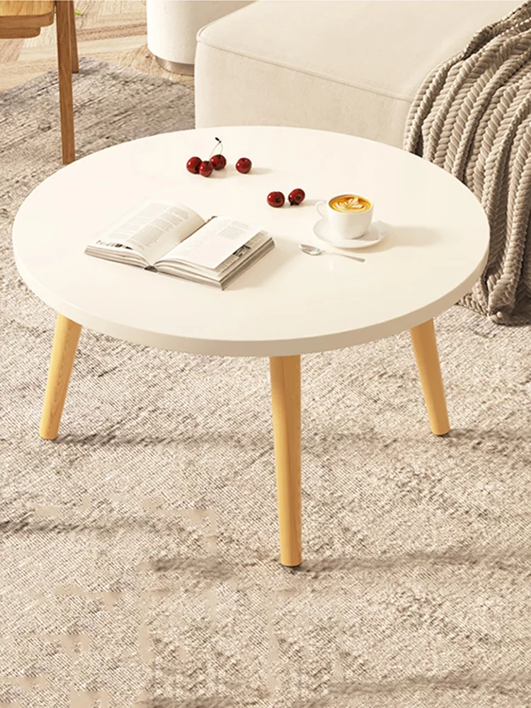 Small Round Coffee Tables Centre Nordic Entryway Library Modern Wooden Bed Side Table Minimalist Muebles Living Room Furniture