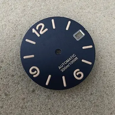 Vintage dial frosted black C3 Green Luminous 28.5 MM NH35/36 Movement NH35 Dial SKX007 Mechanical Watch Modification Accessories