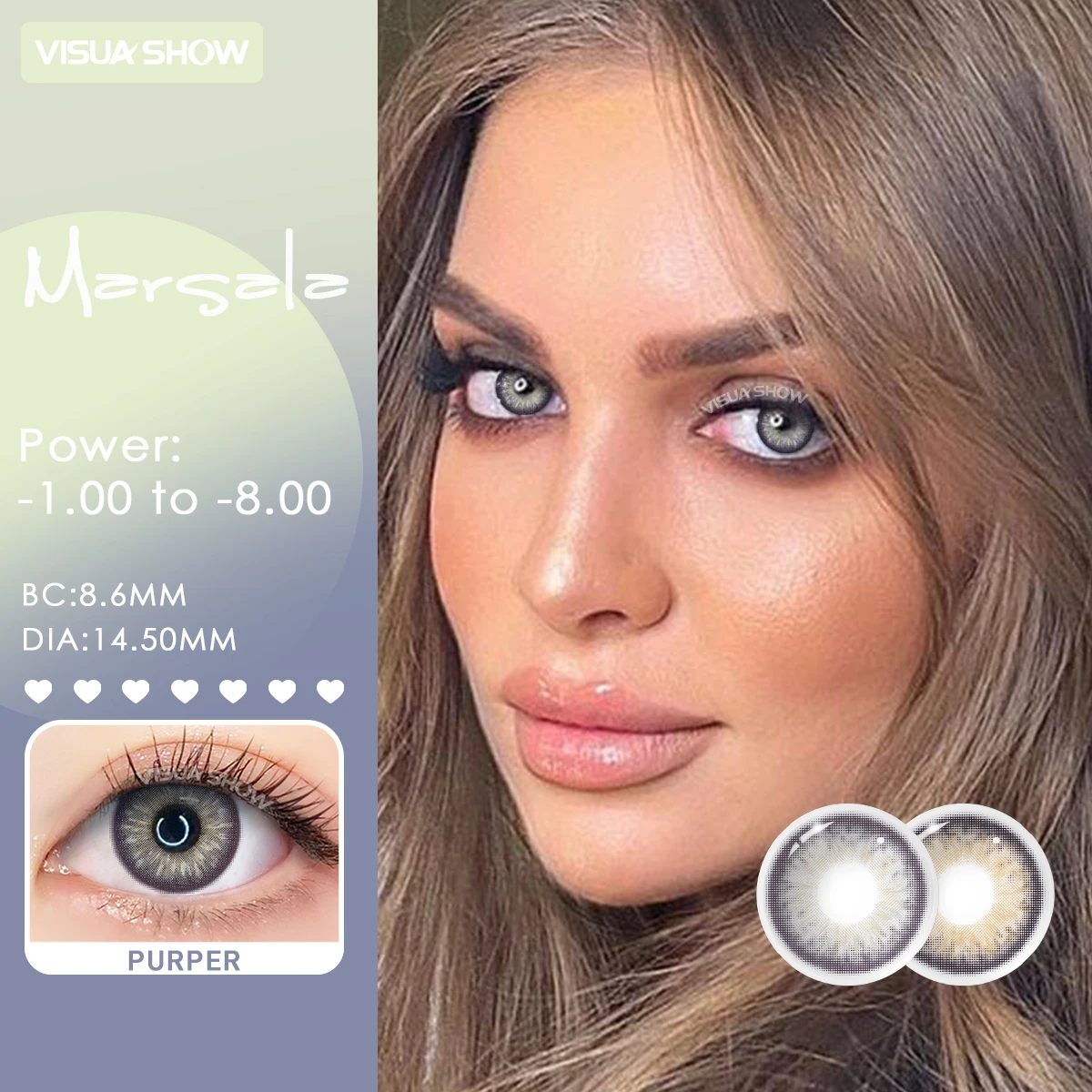 

VISUASHOW Moon Series Contact Lenses Wholesale Yearly Use Oem Prescription Natural Beauty Unisex Colored Contact Lens