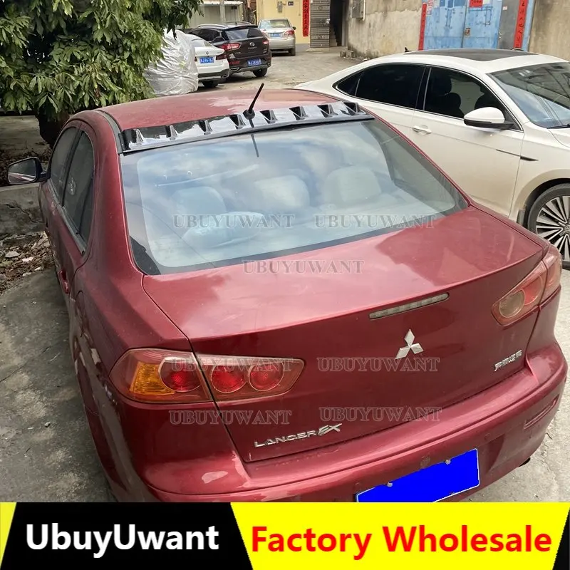 

Автомобильный спойлер на крышу для Mitsubishi Lancer EX 2009, 10, 11, 12, 13, 14, 15, 16, глянцевый черный ABS пластик, заднее крыло, аксессуары для заднего стекла