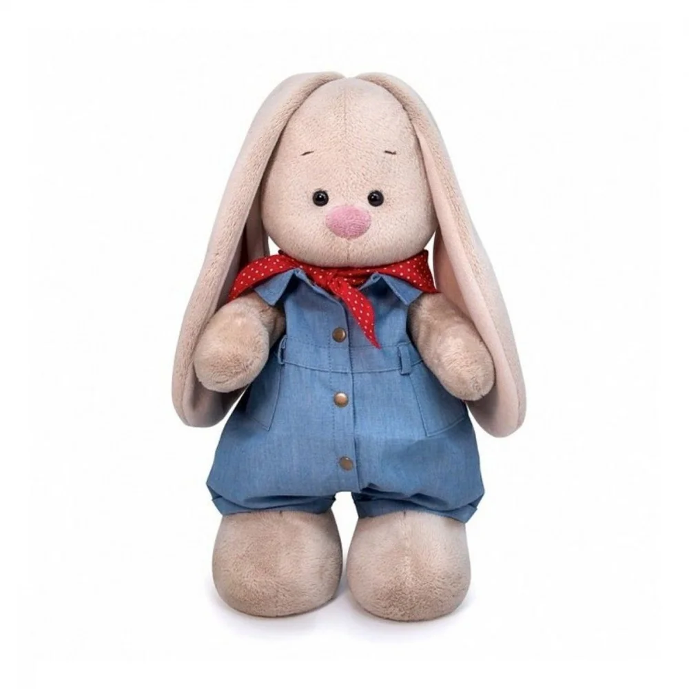 Мягкая игрушка &quotЗайка Ми в джинсовом комбинезоне&quot малая 25 см|Игрушки