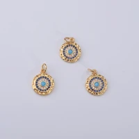 zircon pebbles micro paved metal pendant clasp devils eye earrings jewelry making accessories diy charm necklace bracelet chain