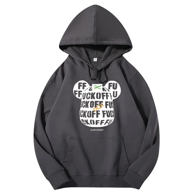 

Men Hoodies New Trend Fxxx Off Print Sweatshirt Pure Cotton Pullover Long Sleeve Tops Boy Streetwear Casual Clothing