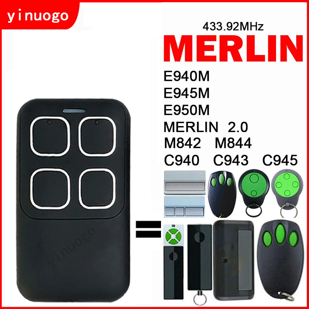 

MERLIN E940M E945M E950M Remote Control Garage Door Opener MERLIN 2.0 M842 M844 C940 C943 C945 Garage Door Remote Control 433MHz