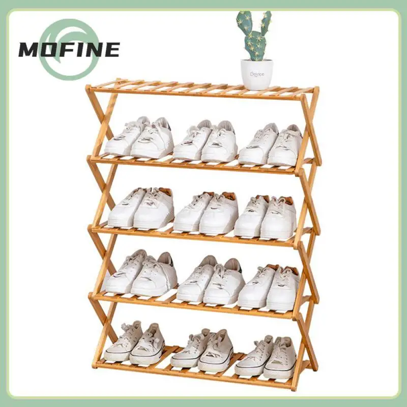 

Simple Household Houseware Storage Rack Foldable Economic Shelf Multi-layer Installation Free Bamboo Shoe Cabinet Shoe Rack
